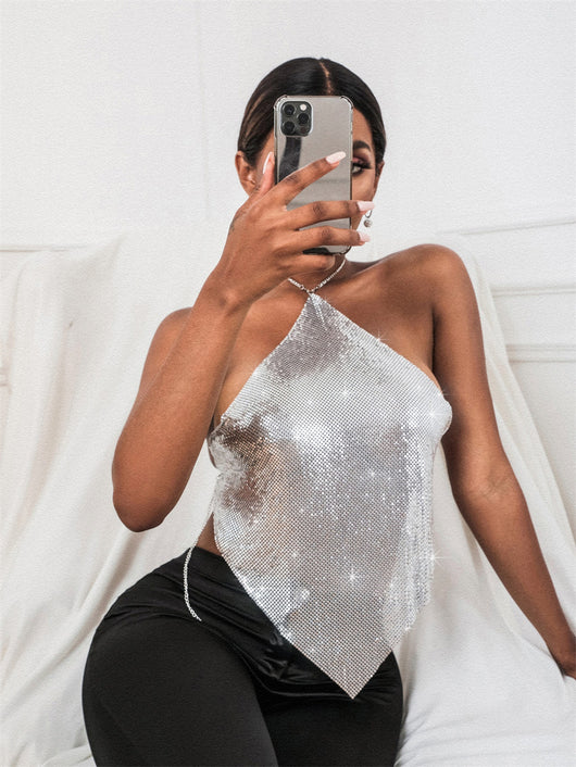 Top Halter Lentejuelas Metal Sexy para Mujer - Diseño Exclusivo - Image 15