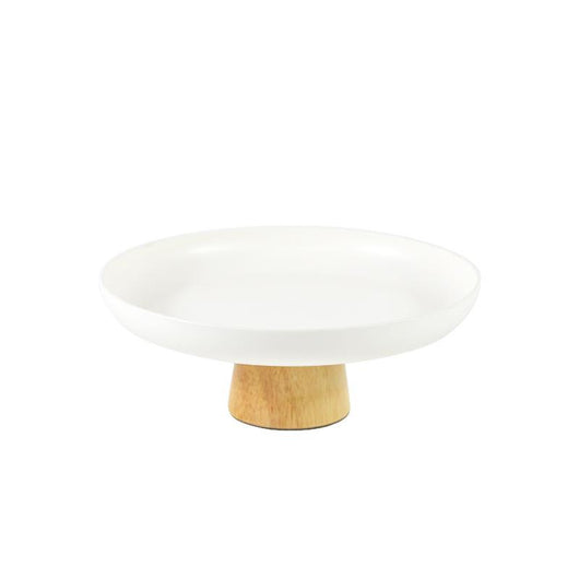 Bandeja de Almacenamiento Redonda con Base de Madera Maciza para Escritorio - Image 8