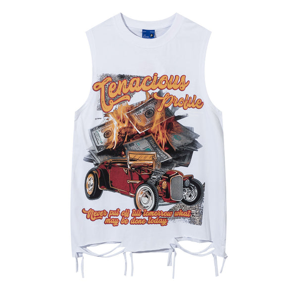 Playera Hombre Estampado Billete Flame