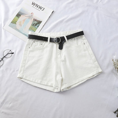 Shorts de Mezclilla Talle Alto con Ruedo Fruncido - Image 7