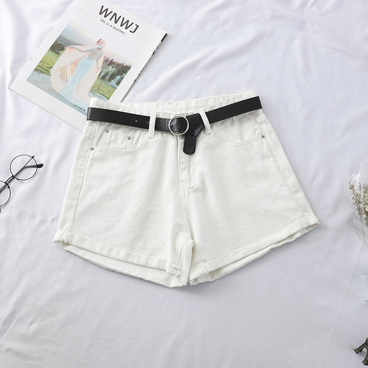 Shorts de Mezclilla Talle Alto con Ruedo Fruncido - Image 7