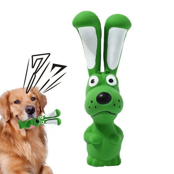Juguete de Látex para Perros Hipopótamo Chirriante - Juguete Interactivo Suave para Mascotas