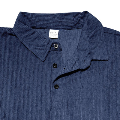 Camiseta Manga Larga de Pana para Hombre - Primavera y Otoño - Image 36