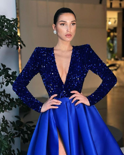 Vestido de Noche Largo con Lentejuelas y Cola - Diseño Elegante para Eventos - Image 8