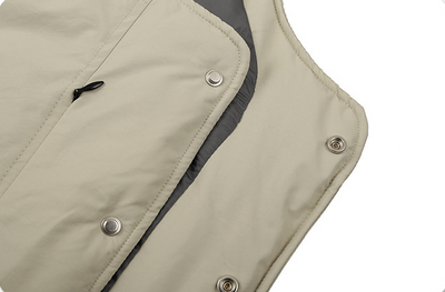 Chaleco de Algodón Acolchado Suelta para Hombre - Diseño Liso - Image 22