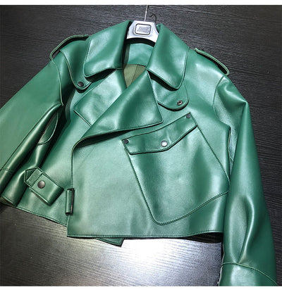 Chaqueta Biker de Gamuza para Mujer - Estilo Suelto y Desenfadado - Image 14