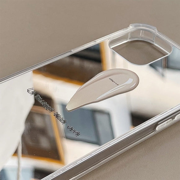 Funda Espejo para iPhone con Acabado Crema - Diseño Elegante y Protector