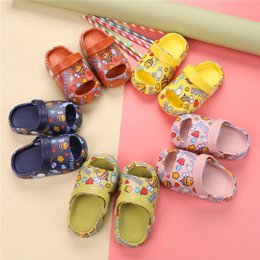 Pantuflas Infantiles Estampado Dibujos Animados con Suela Blanda