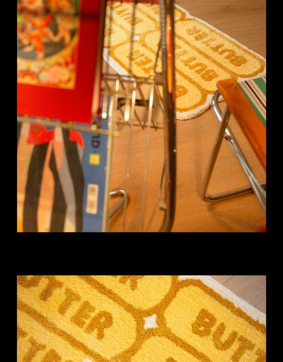 Alfombra Moderna de Felpa para Dormitorio con Letras en Relieve - Image 19