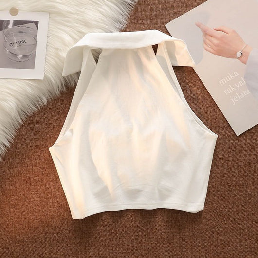 Camisola Escotada Sin Tirantes para Mujer - Estilo Americano Verano - Image 4