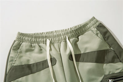 Shorts de Trabajo Patchwork Contraste para Hombre - Casual y Versátil - Image 13