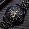 Reloj Automático de Acero Inoxidable con Correa de Moda Hipster
