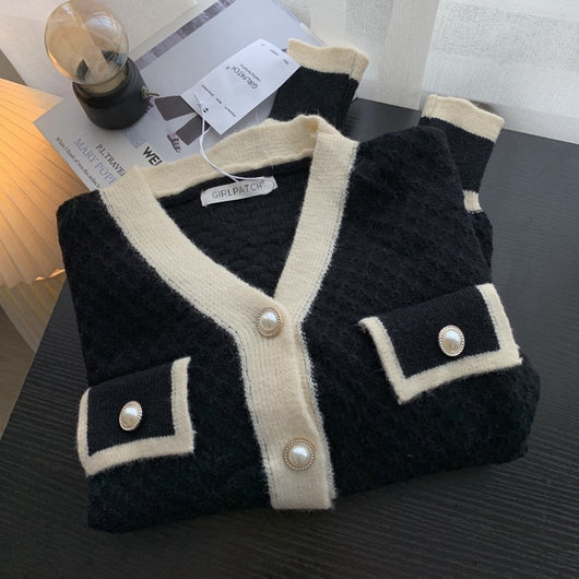 Cardigan Suelto de Cuello Redondo Liso - Suéter Versátil para Mujer - Image 16