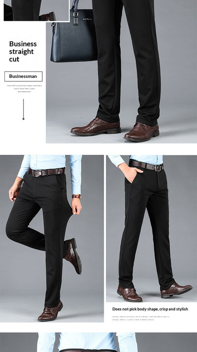 Pantalones Casuales Ejecutivos Stretch Corte Recto para Hombre - Image 19