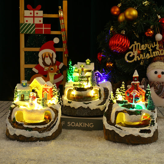 Tren Navideño Giratorio con Concierto - Decoración Resina Luminosa - Image 15
