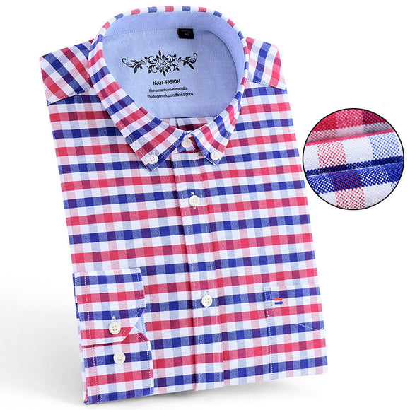Camisa Casual de Botones Cuello Clásico Colores Sólidos