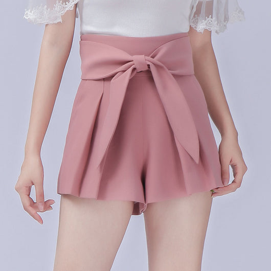 Shorts Talle Alto con Cinturón Desmontable y Pliegues - Image 7