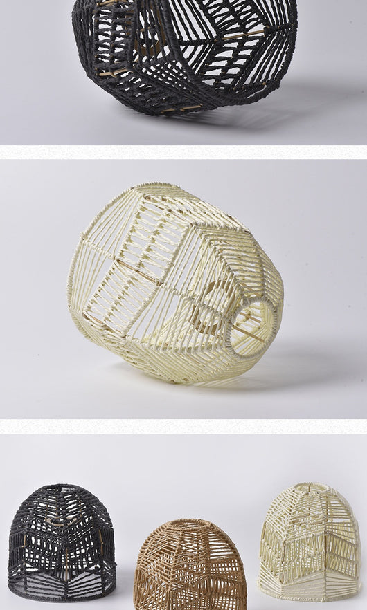 Lámpara Colgante Tejida a Mano con Cordón de Papel - Diseño Artesanal Creativo - Image 13