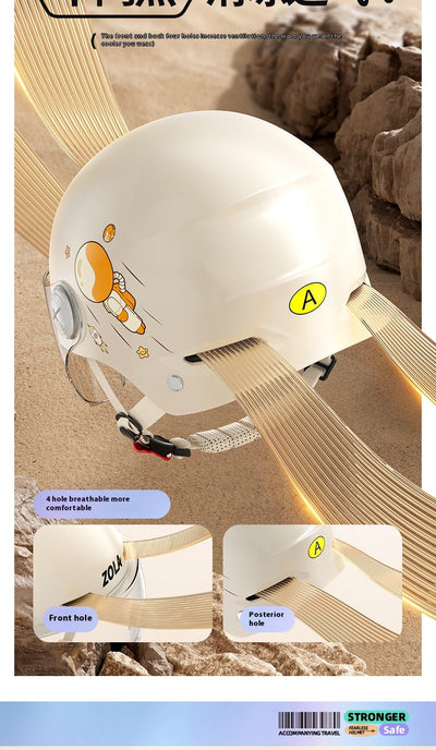 Casco de Moto Eléctrica Semiabierto de Seguridad Unisex Verano - Image 11