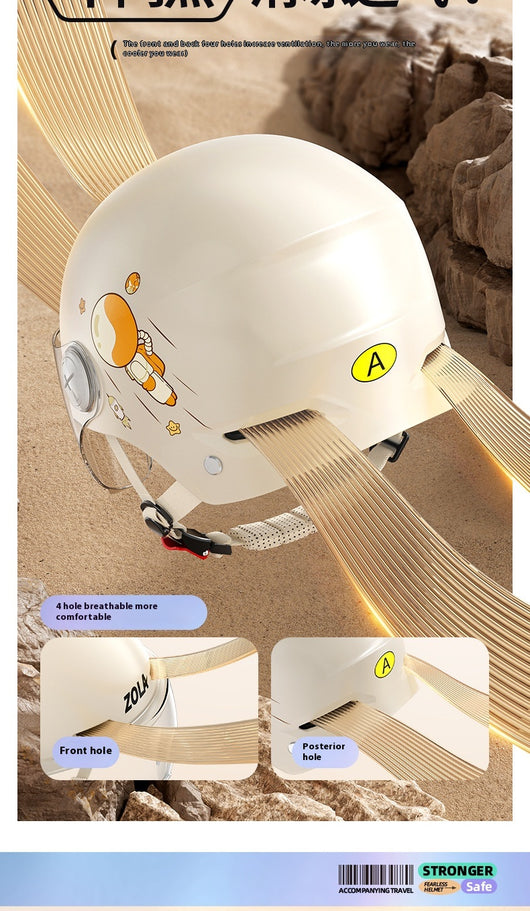 Casco de Moto Eléctrica Semiabierto de Seguridad Unisex Verano - Image 11