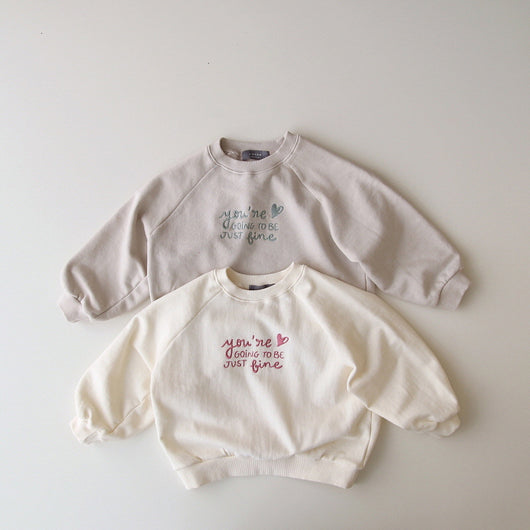 Suéter Infantil Oversize con Bordado de Letras - Manga Larga Cuello Redondo - Image 4