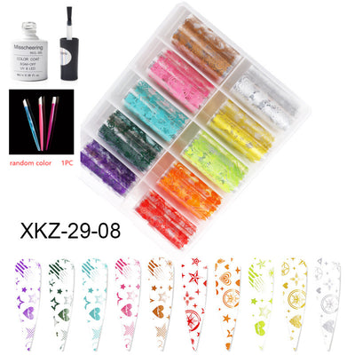 Set de 12 Láminas Decorativas para Uñas - Transferencias Nail Art - Image 91