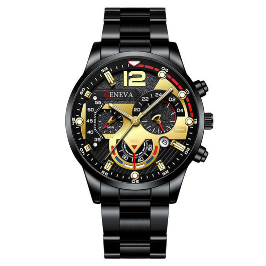 Set de 2 Relojes de Acero para Hombre con Pulsera - Diseño Ejecutivo Tres Ojos - Image 17