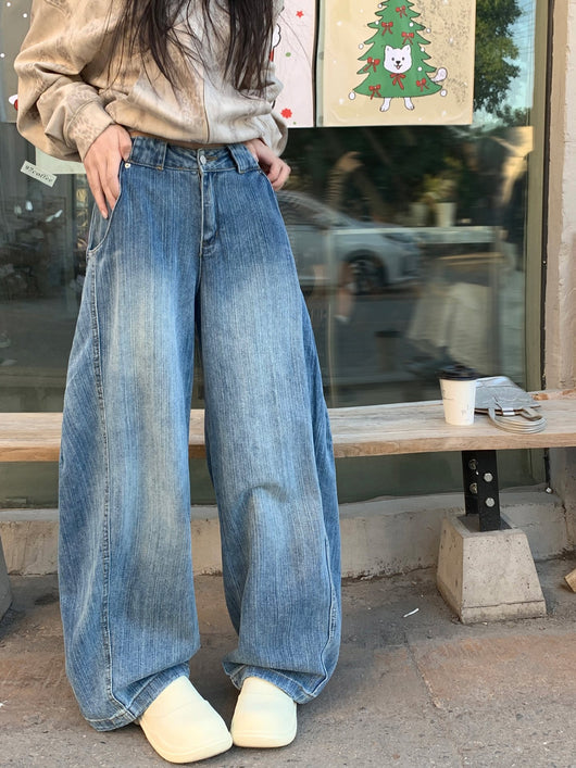 Jeans Machete Desgastados Lavados para Mujer Corte Holgado Tendencia - Image 9