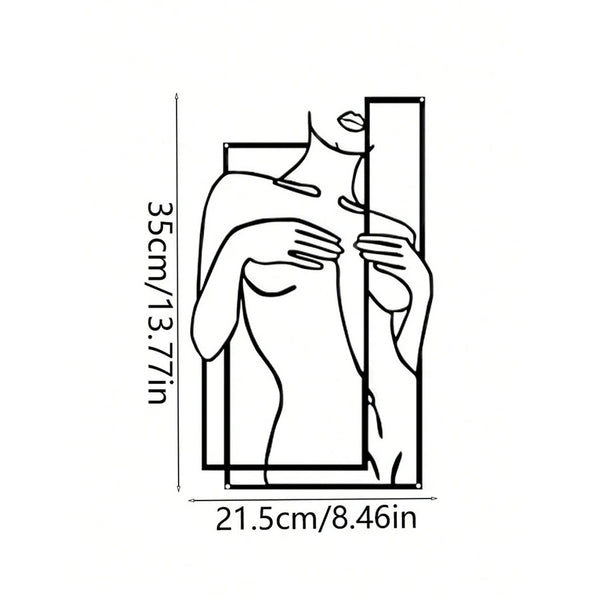 Decoración de Pared Silueta Femenina Minimalista