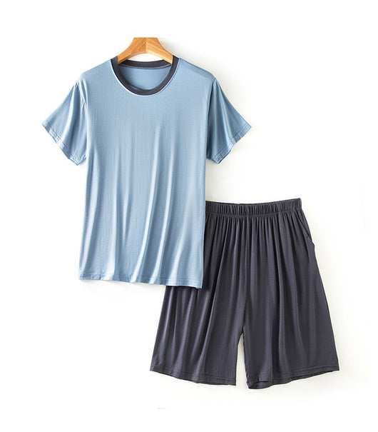 Traje Casual de Verano Modal para Hombre - Cuello Redondo Manga Corta - Image 13