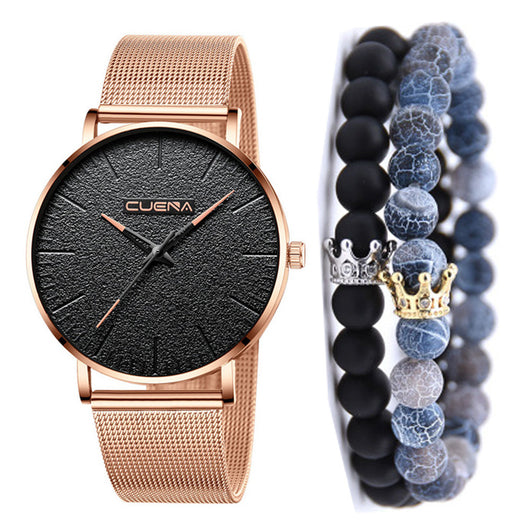 Juego de 3 Relojes de Pulsera Malla Metálica para Hombre - Estilo Ejecutivo - Image 5