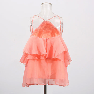 Blusa Halter sin Mangas con Volantes Elegantes - Image 17