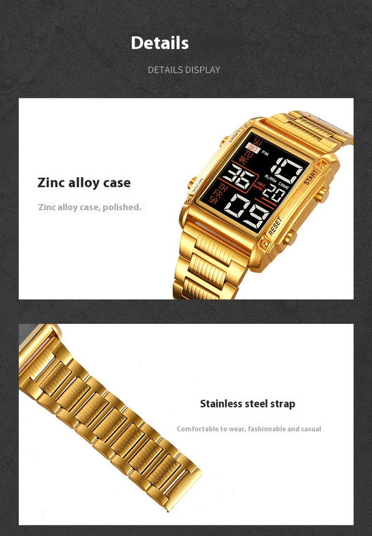 Reloj Deportivo Digital Cuadrado para Hombre con Pantalla de Fecha y Resistencia al Agua - Image 19