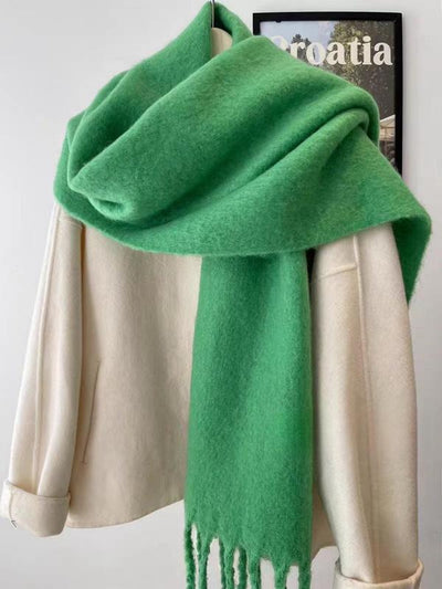 Bufanda de Lana Cálida para Otoño e Invierno - Colores Sólidos Premium - Image 11