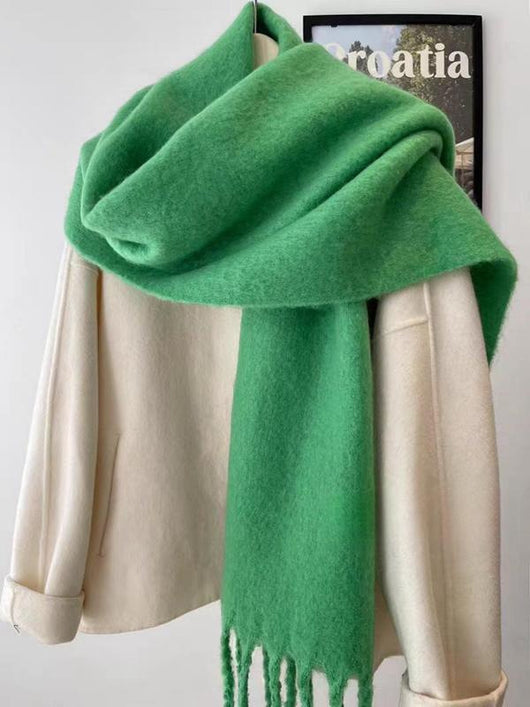Bufanda de Lana Cálida para Otoño e Invierno - Colores Sólidos Premium - Image 11