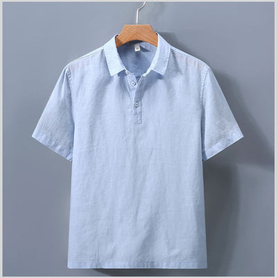 Camisa de Lino Puro para Hombre con Cuello Italiano - Image 18