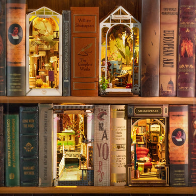 Estantería Decorativa Puzzle Ruolai - Organizador de Libros Modelo 3D