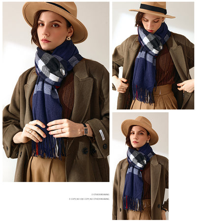 Bufanda de Imitación Cashmere con Rayas Suave - Abrigo Cálido y Elegante - Image 14