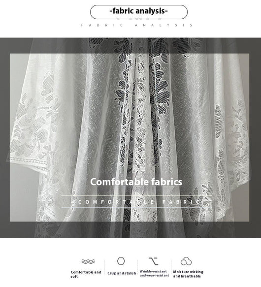 Chal Ligero de Encaje con Flecos para Mujer - Perfecto para Verano - Image 15