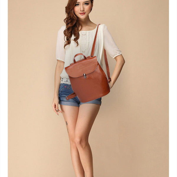 Mochila de Cuero para Mujer - Bolso Convertible 4 en 1 con Billetera