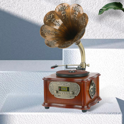 Tocadiscos Retro Petunia con Bluetooth y Audio Premium