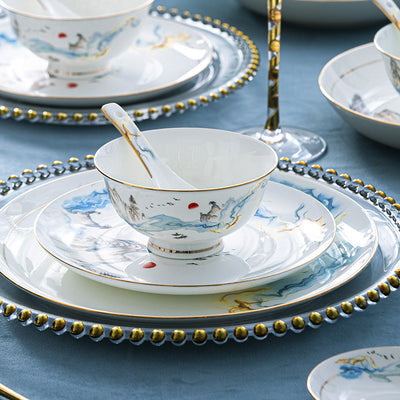 Juego de Vajilla de Porcelana Nórdica Premium para el Hogar - Image 2