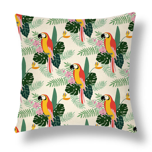Funda de Almohada Decorativa Serie Tropical en Lino - Image 4