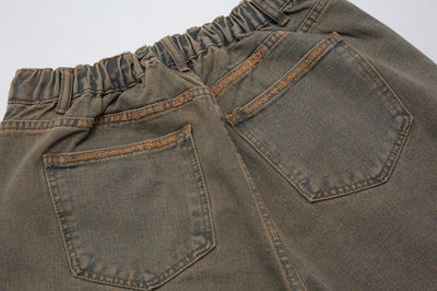 Shorts de Mezclilla Vintage Desgastado para Hombre - Image 8
