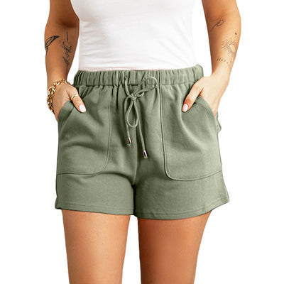 Pantalones Cortos Casuales de Cintura Alta con Cordón Ajustable - Image 14