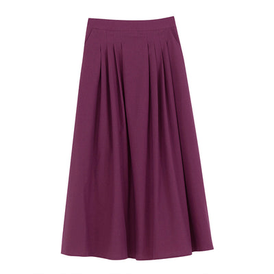 Falda A-línea Corta de Algodón y Lino - Corte Slim - Image 10