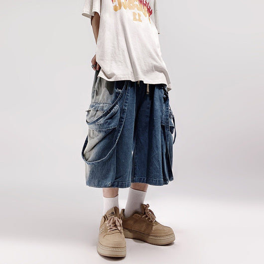 Shorts Denim Cargo Suelto Five Points Casual para Hombre - Image 6
