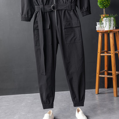 Uniforme Jumpsuit Unisex Negro Profesional - Image 4
