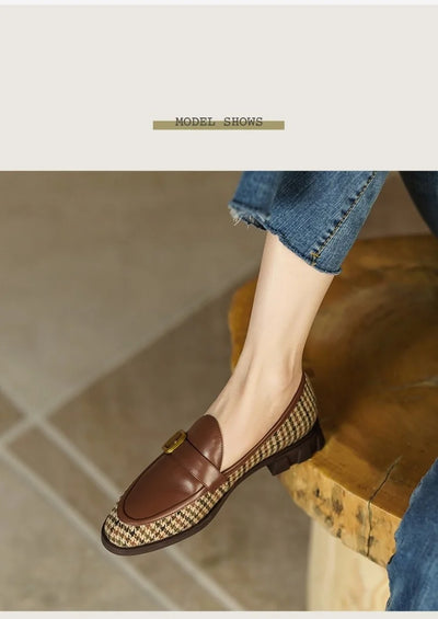 Zapatos Casuales de Cuero con Contraste de Color para Mujer - Image 13