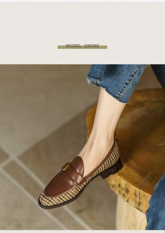 Zapatos Casuales de Cuero con Contraste de Color para Mujer - Image 13